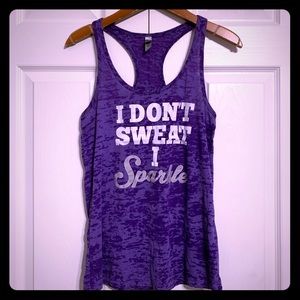 “I Don’t Sweat, I Sparkle” Tank Top